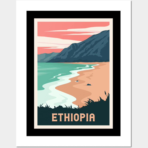 Ethiopia vacation poster Wall Art by NeedsFulfilled